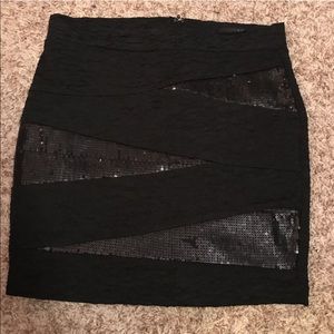 Forever 21 black body con mini skirt